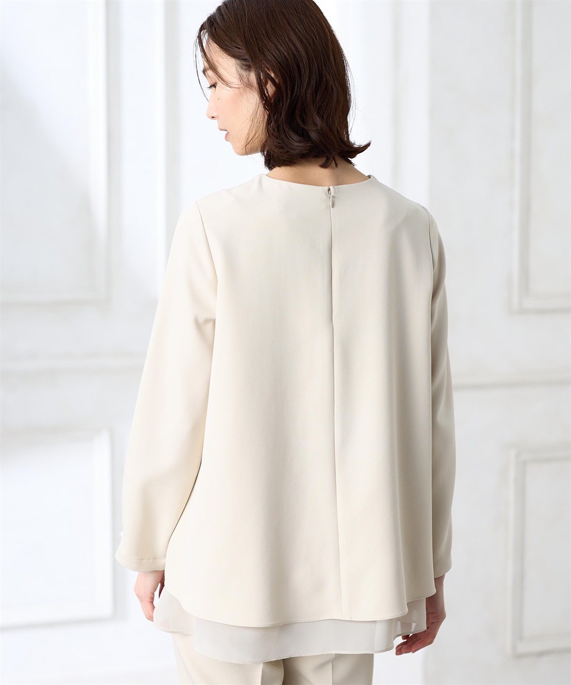 A/C DESIGN BY ALPHA CUBIC シフォンレイヤードブラウス【セットアップ対応】_sub_3
