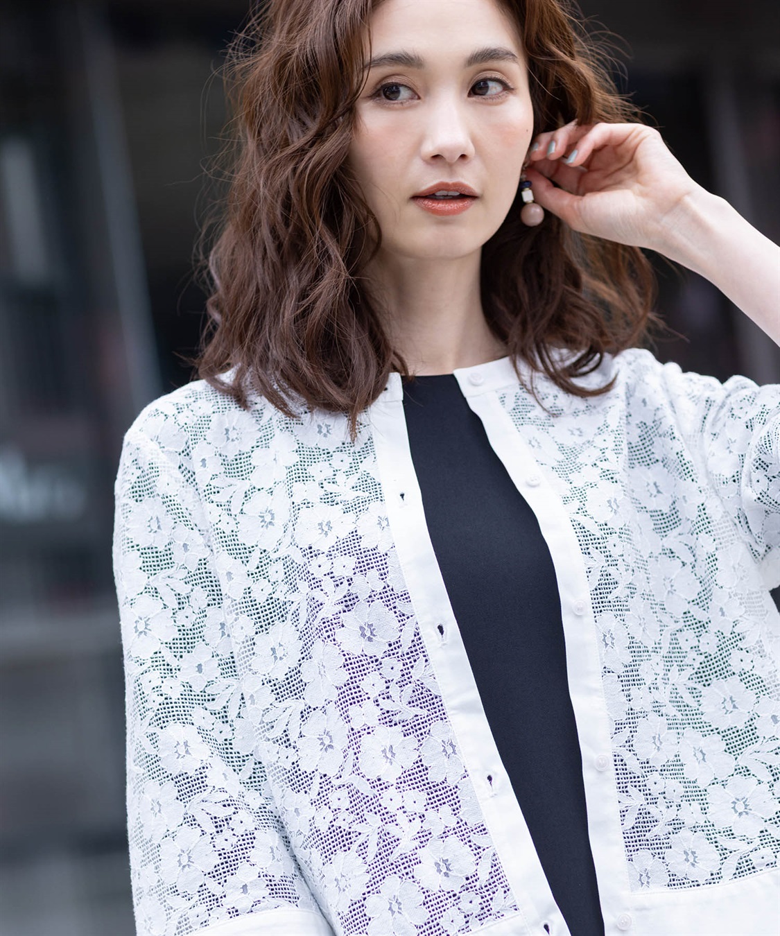 A/C DESIGN BY ALPHA CUBIC シアーレースシャツジャケット_sub_1