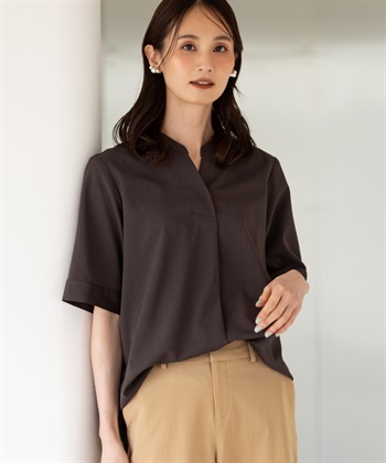 A/C DESIGN BY ALPHA CUBIC ストレッチスキッパーブラウス【接触冷感・UVカット・遮熱・セットアップ対応】_subthumb_3
