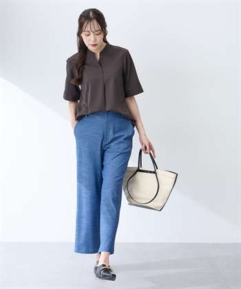 A/C DESIGN BY ALPHA CUBIC ストレッチスキッパーブラウス【接触冷感・UVカット・遮熱・セットアップ対応】_subthumb_15