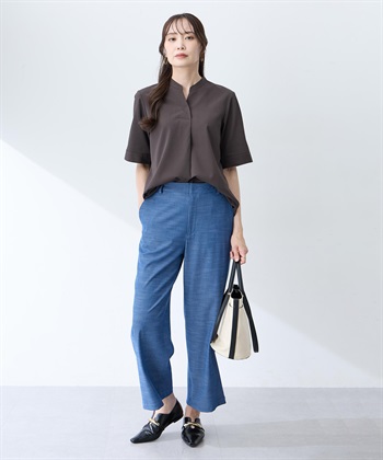 A/C DESIGN BY ALPHA CUBIC ストレッチスキッパーブラウス【接触冷感・UVカット・遮熱・セットアップ対応】_subthumb_16