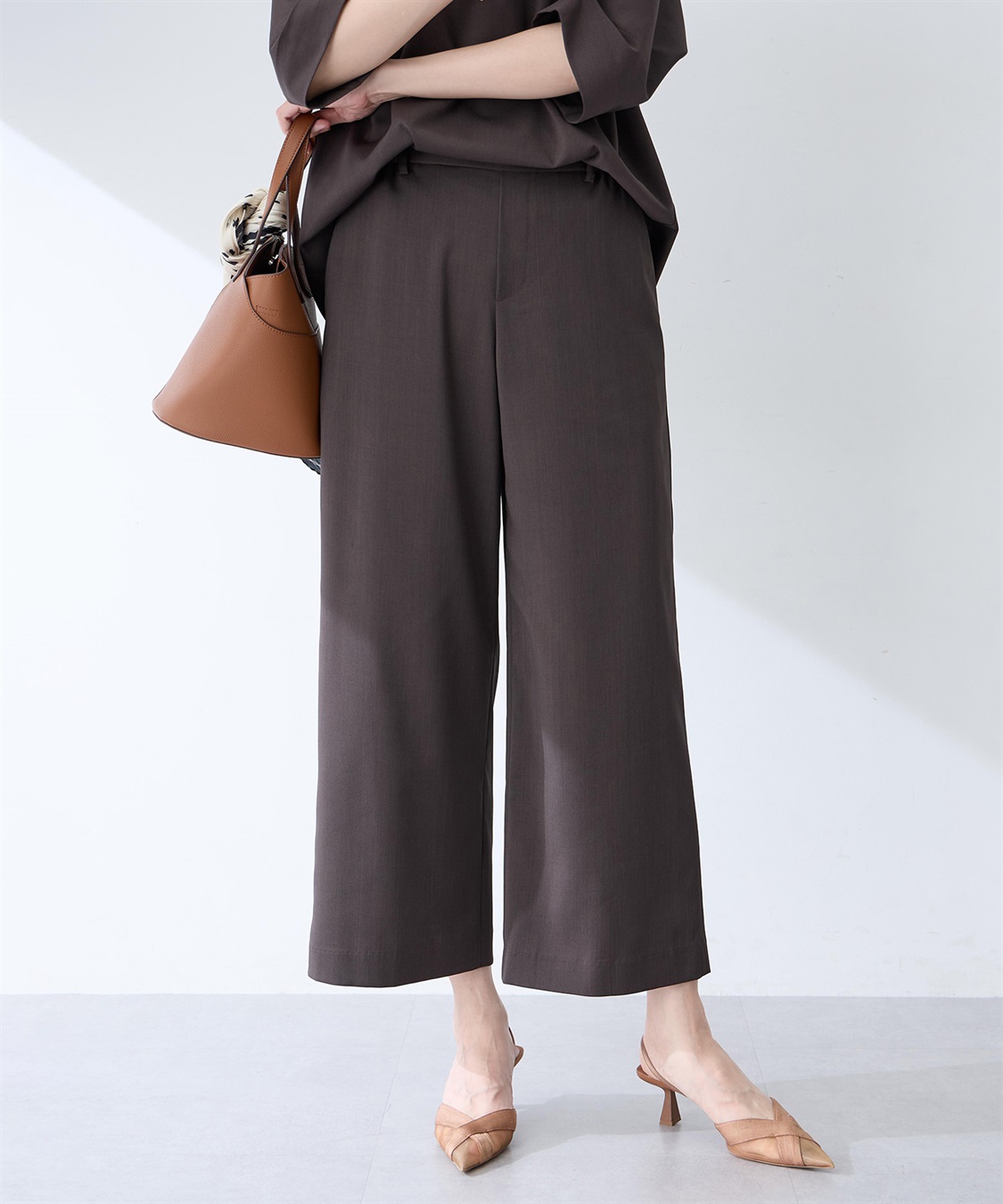 A/C DESIGN BY ALPHA CUBIC ストレッチストレートパンツ【接触冷感・UVカット・遮熱・後ろウエストゴム・セットアップ対応】_sub_3