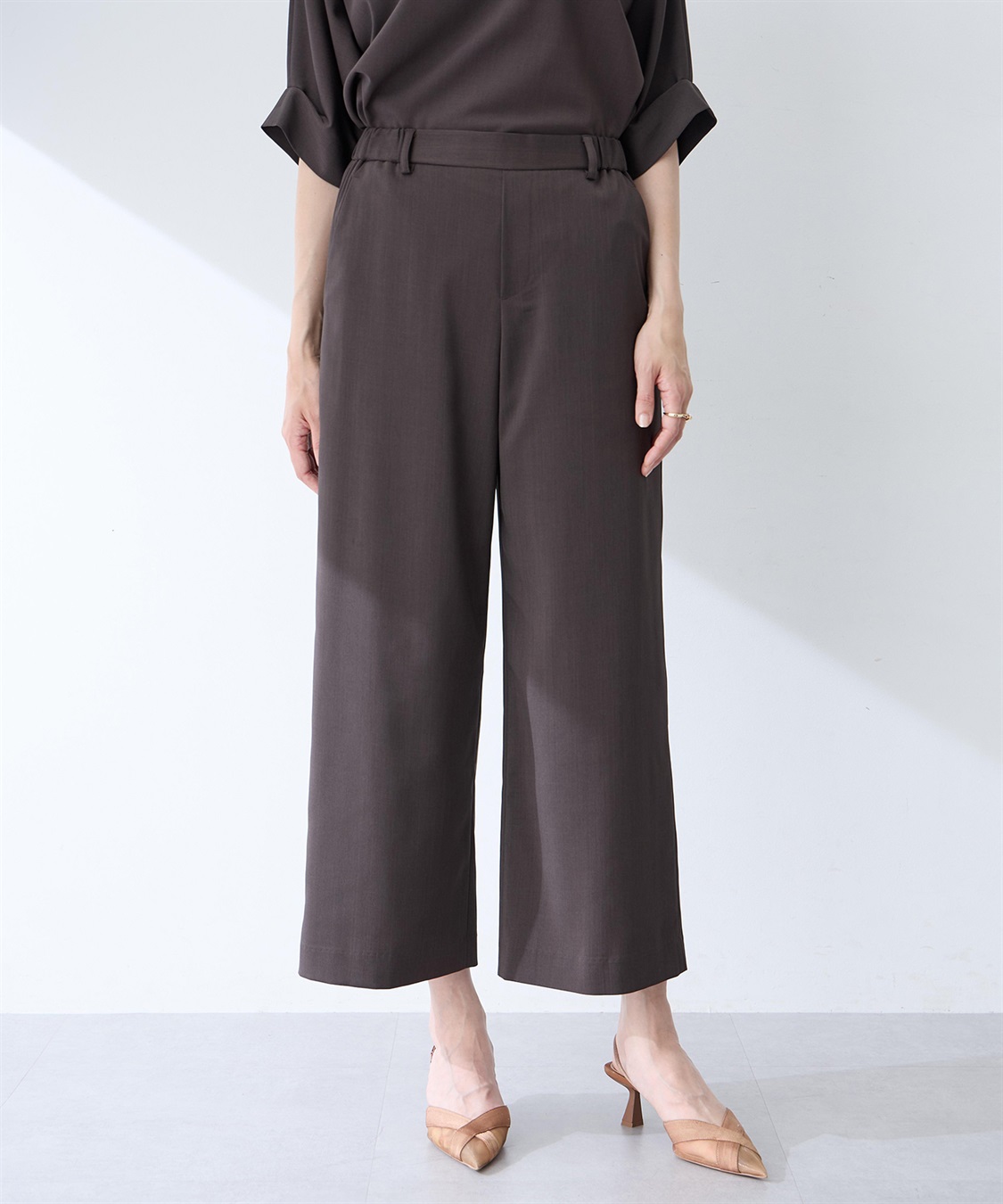 A/C DESIGN BY ALPHA CUBIC ストレッチストレートパンツ【接触冷感・UVカット・遮熱・後ろウエストゴム・セットアップ対応】_sub_4