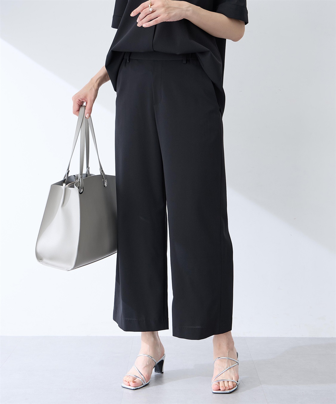 A/C DESIGN BY ALPHA CUBIC ストレッチストレートパンツ【接触冷感・UVカット・遮熱・後ろウエストゴム・セットアップ対応】_sub_7