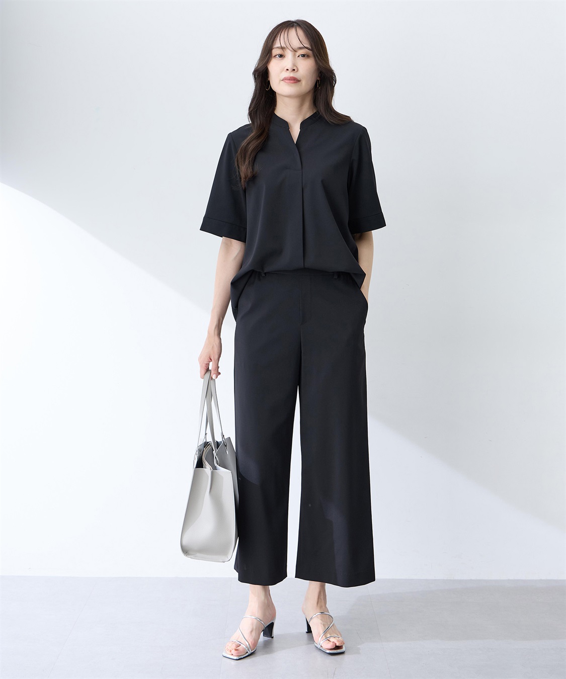 A/C DESIGN BY ALPHA CUBIC ストレッチストレートパンツ【接触冷感・UVカット・遮熱・後ろウエストゴム・セットアップ対応】_sub_11