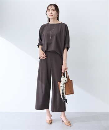 A/C DESIGN BY ALPHA CUBIC ストレッチストレートパンツ【接触冷感・UVカット・遮熱・後ろウエストゴム・セットアップ対応】_subthumb_12