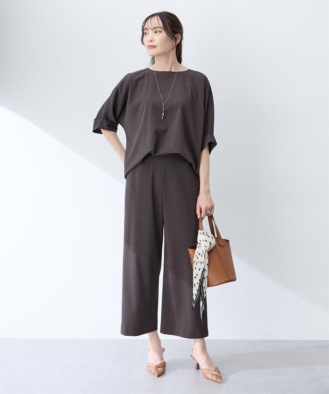 A/C DESIGN BY ALPHA CUBIC ストレッチストレートパンツ【接触冷感・UVカット・遮熱・後ろウエストゴム・セットアップ対応】_sub_13