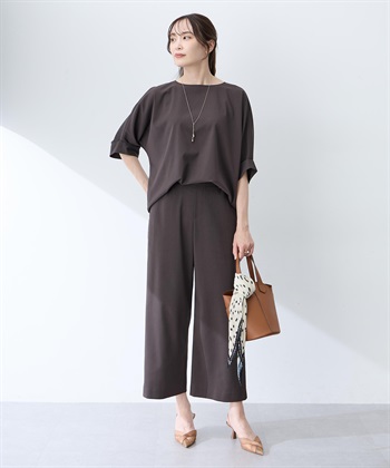 A/C DESIGN BY ALPHA CUBIC ストレッチストレートパンツ【接触冷感・UVカット・遮熱・後ろウエストゴム・セットアップ対応】_subthumb_13