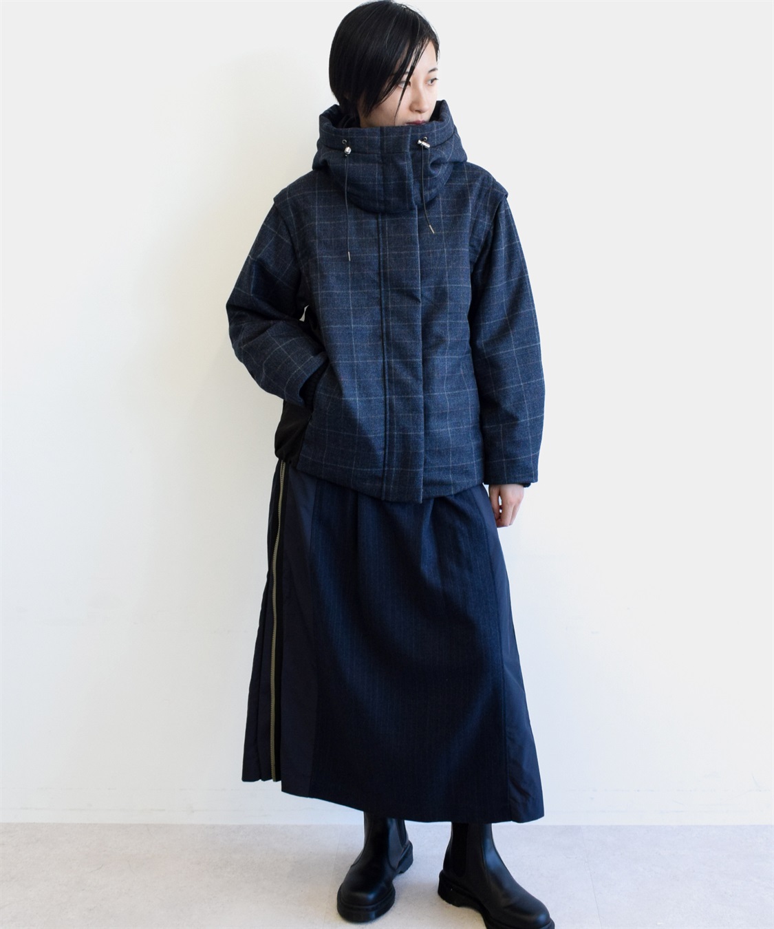 ATSURO TAYAMA 中綿入りチェック柄ブルゾン_sub_12