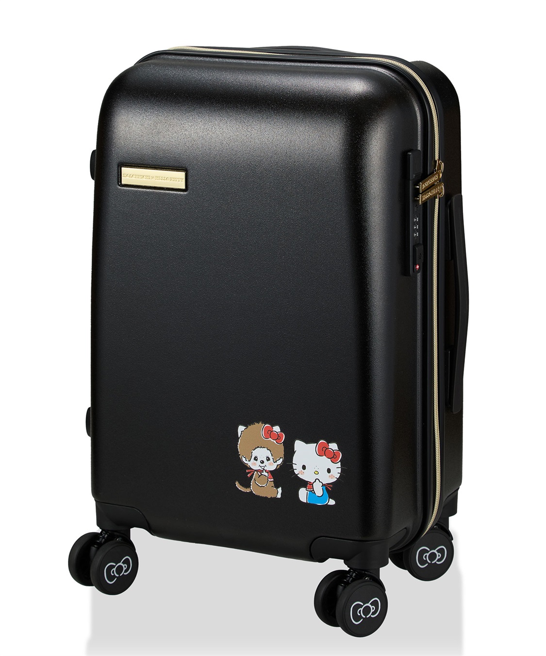 Life Style by cross marche 【MONCHHICHI×HELLO KITTY/モンチッチ×ハローキティ】スーツケース Sサイズ ドリンクホルダー付き ジッパータイプ_sub_1