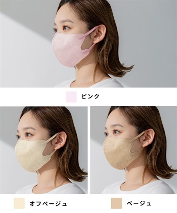 PASTEL MASK PASTELMASK　不織布 7枚入り 個包装使い捨て立体マスク シルクタッチ生地 肌にやさしい BFE PFE VFE 99％カット 美シルエット 三層構造_subthumb_7