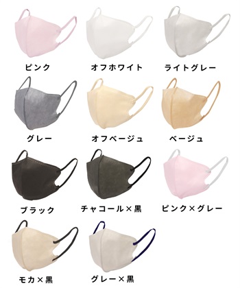PASTEL MASK PASTELMASK　不織布 7枚入り 個包装使い捨て立体マスク シルクタッチ生地 肌にやさしい BFE PFE VFE 99％カット 美シルエット 三層構造_subthumb_17