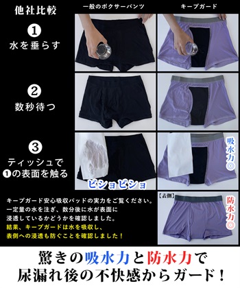 Life Style by cross marche 【KEEPGUARD/キープガード】キープガード 尿漏れ対応型 メンズ ボクサーパンツ（ナノファイン加工） プレミアムライン_subthumb_2
