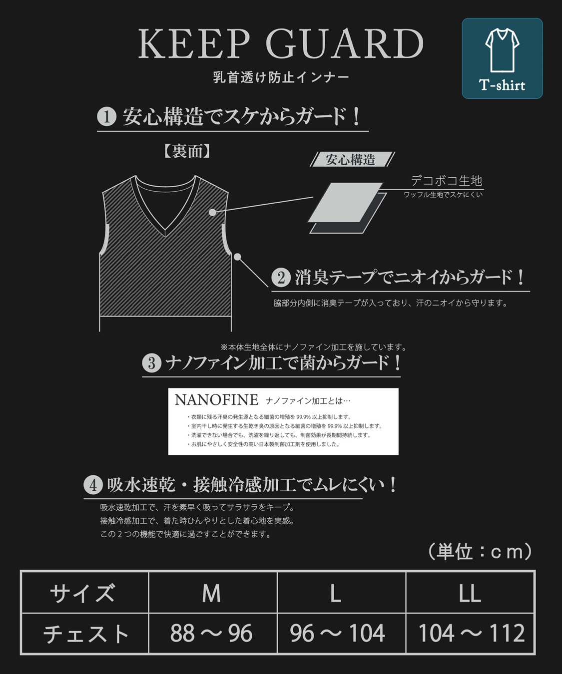 Life Style by cross marche 【KEEPGUARD/キープガード】乳首透け防止Tシャツ（半袖タイプ）_sub_28