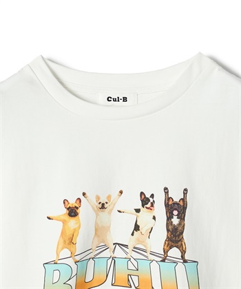 Cul-B 【for owners】半袖ロゴTEE (Semaphore BUHI)　Cul-B/キューブ/愛犬服_subthumb_2