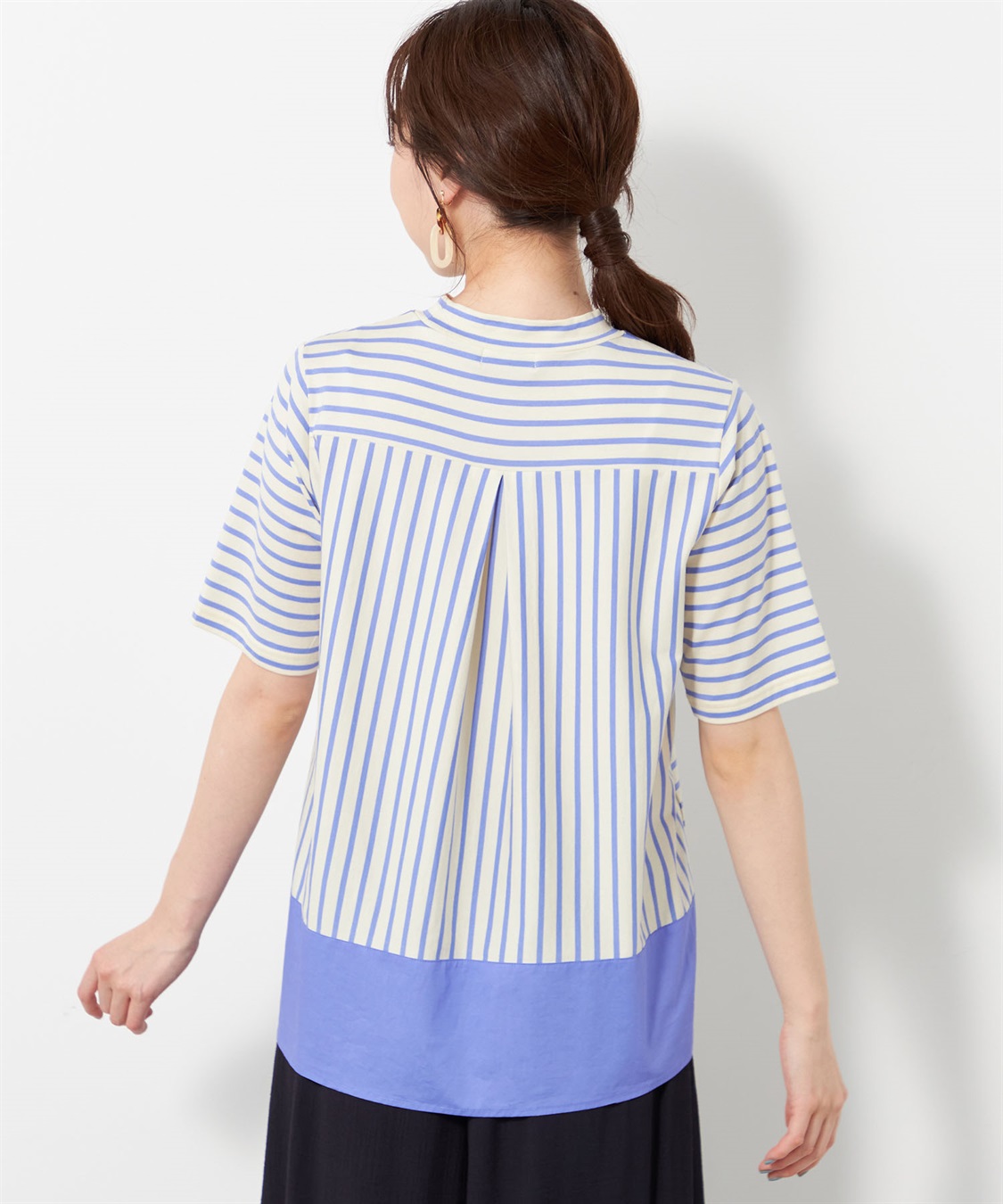 DECOY 【接触冷感】【UV対策】ひやさらボーダーTシャツ_sub_2