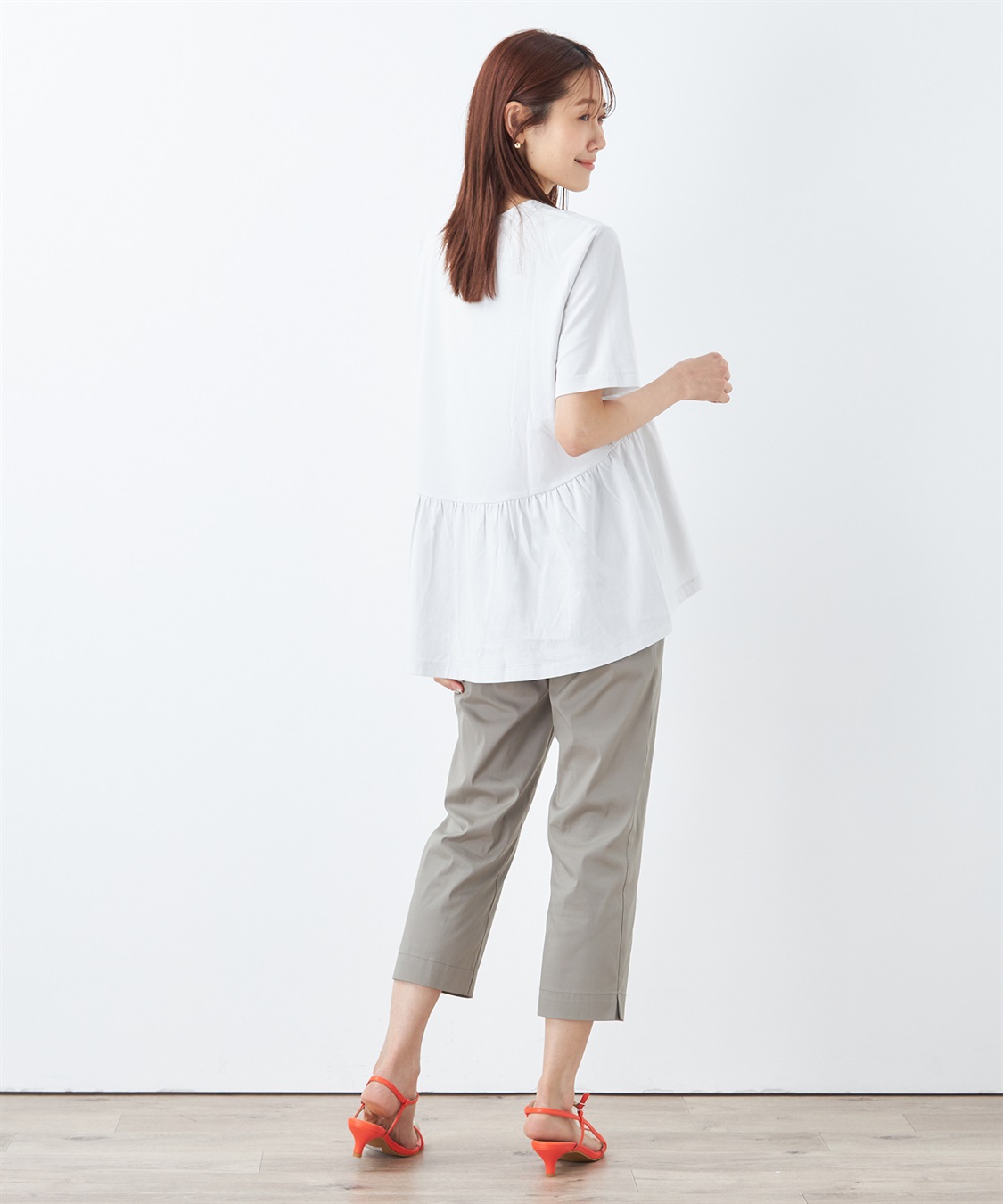 DECOY 【汗染み防止・UVカット・接触冷感】ひやさらギャザー切替チュニックTシャツ_sub_16