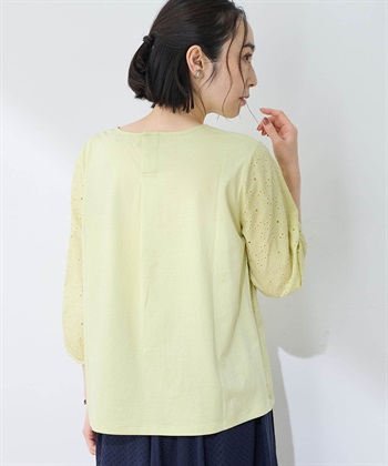 DECOY 【ひやさらコットン】【UVカット】刺しゅう切替Tシャツ_subthumb_4