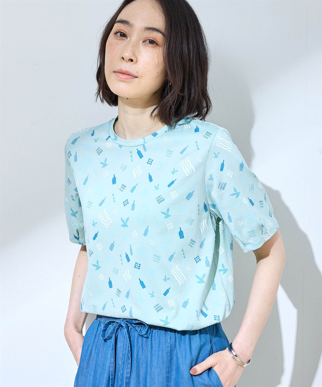 DECOY 【ひやさら】【UVカット】【友桝飲料コラボ】プリントチュニックTシャツ_sub_8