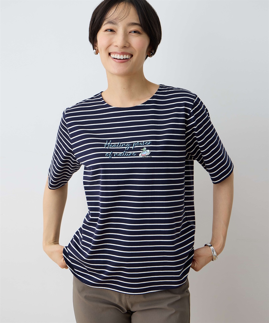 DECOY 【ひやさら】【UVカット】chiyoコイ君ボーダーTシャツ_sub_3