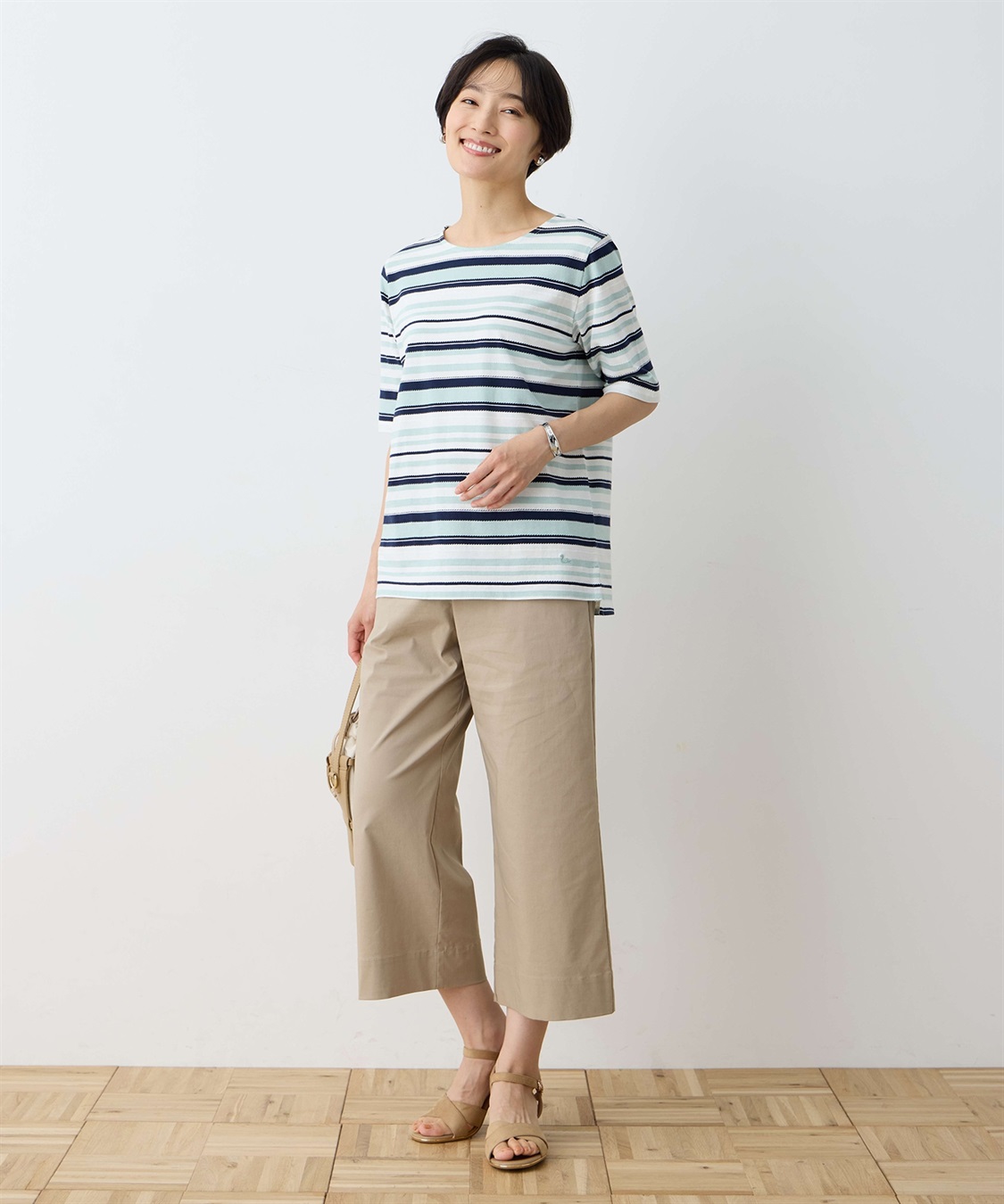 DECOY リップルボーダーTシャツ_sub_2