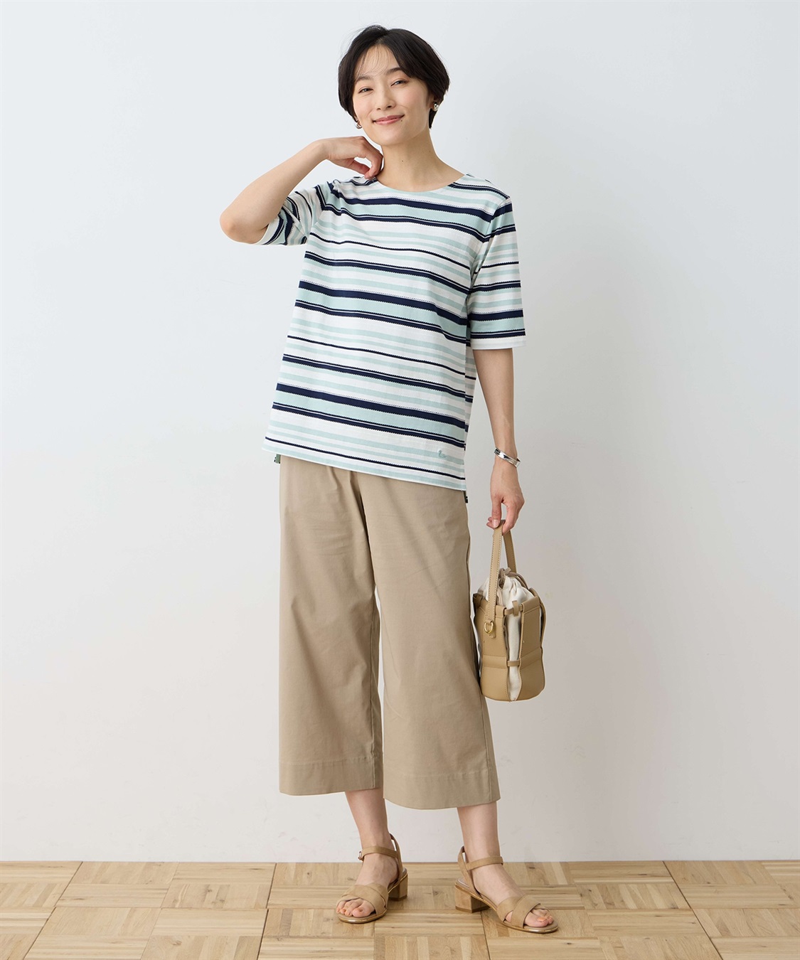 DECOY リップルボーダーTシャツ_sub_3