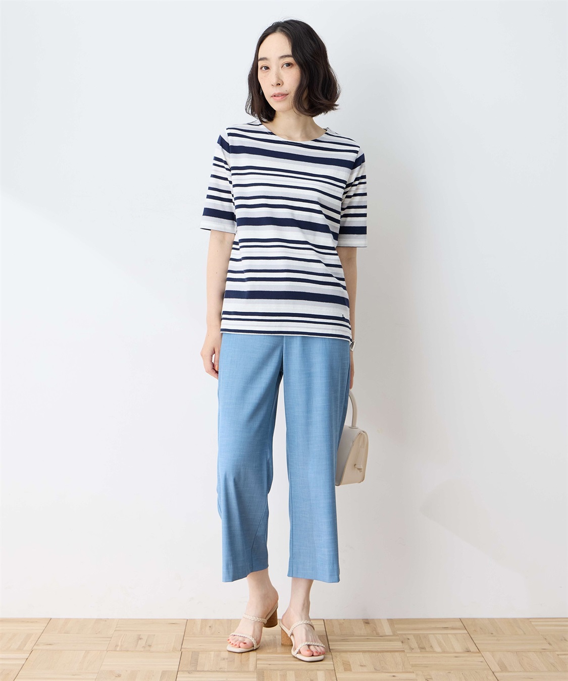 DECOY リップルボーダーTシャツ_sub_5