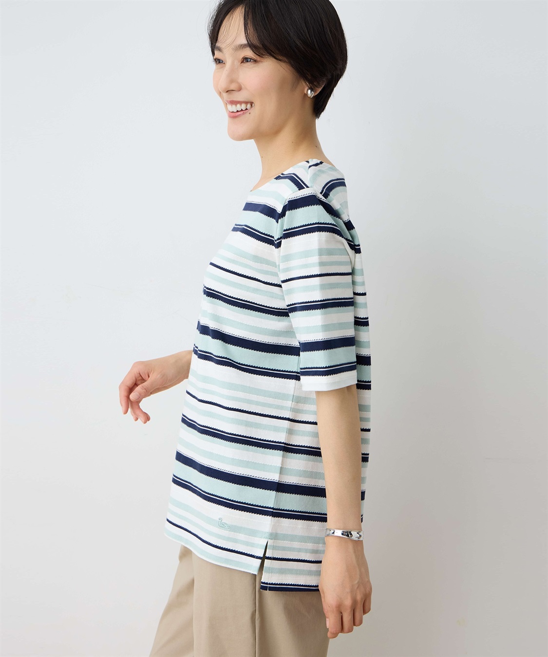 DECOY リップルボーダーTシャツ_sub_6