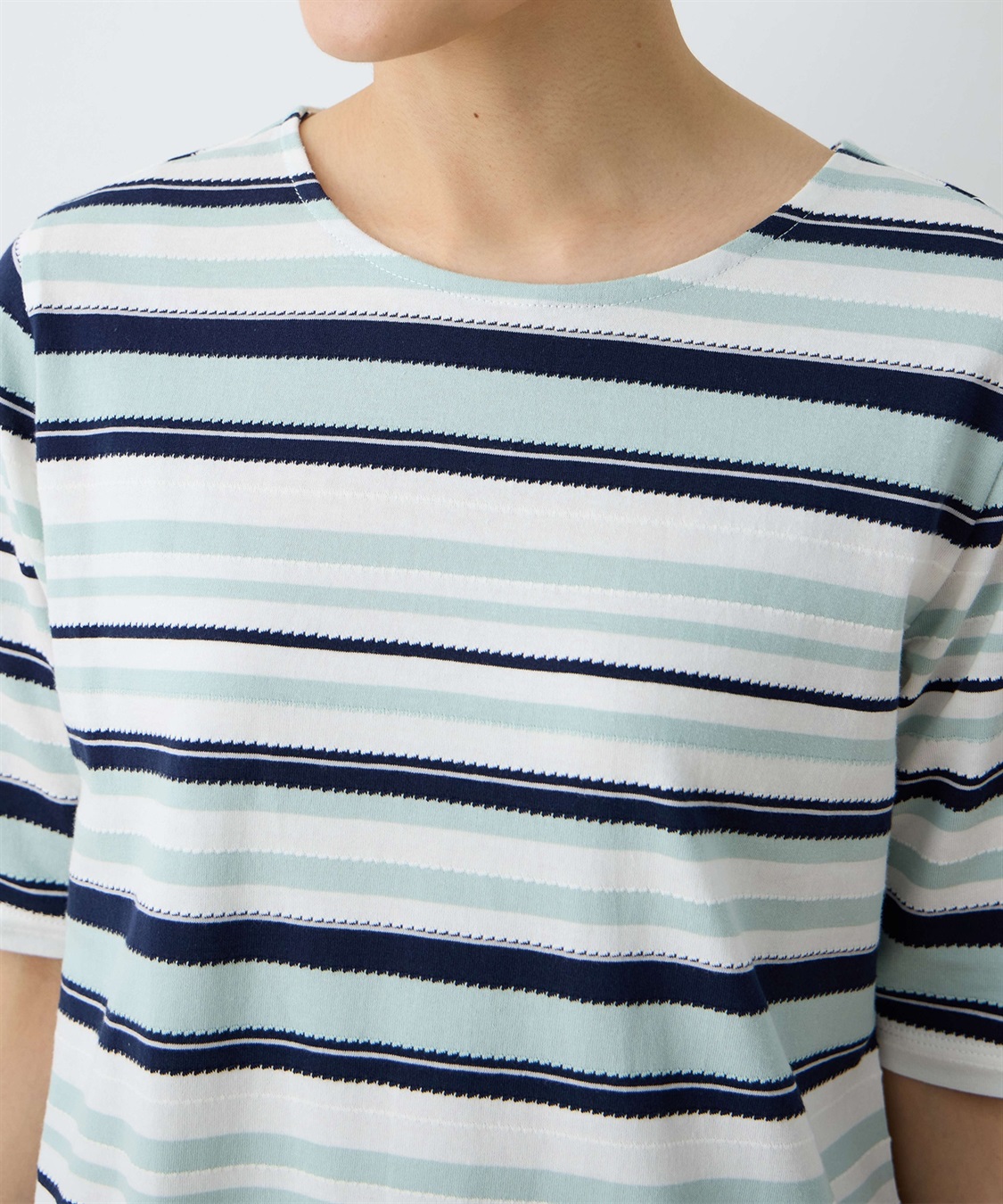 DECOY リップルボーダーTシャツ_sub_8