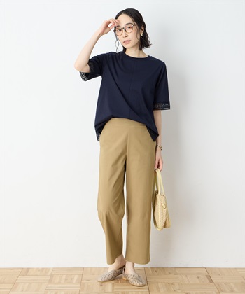 DECOY 【冷感】【UVカット】ひやさらコットンプレミアムレースＴシャツ_subthumb_11