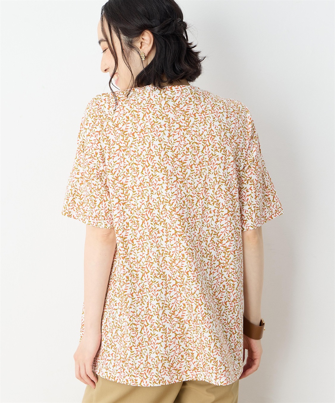 DECOY 【冷感】【UVカット】ひやさらコットンプレミアム袖ギャザーチュニックTシャツ_sub_2