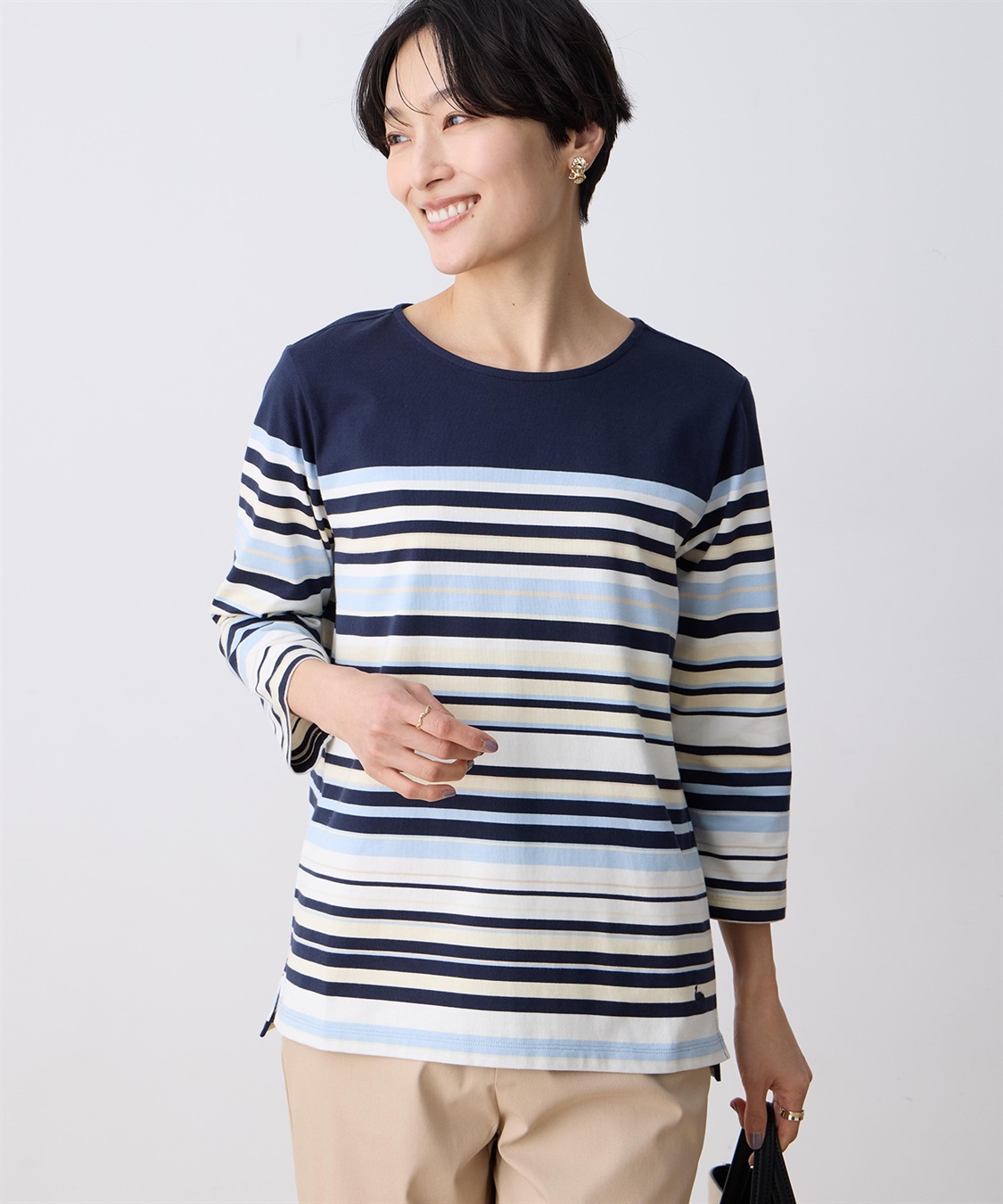 DECOY パネルボーダーＴシャツ【オーガニックコットンブレンド】_sub_5