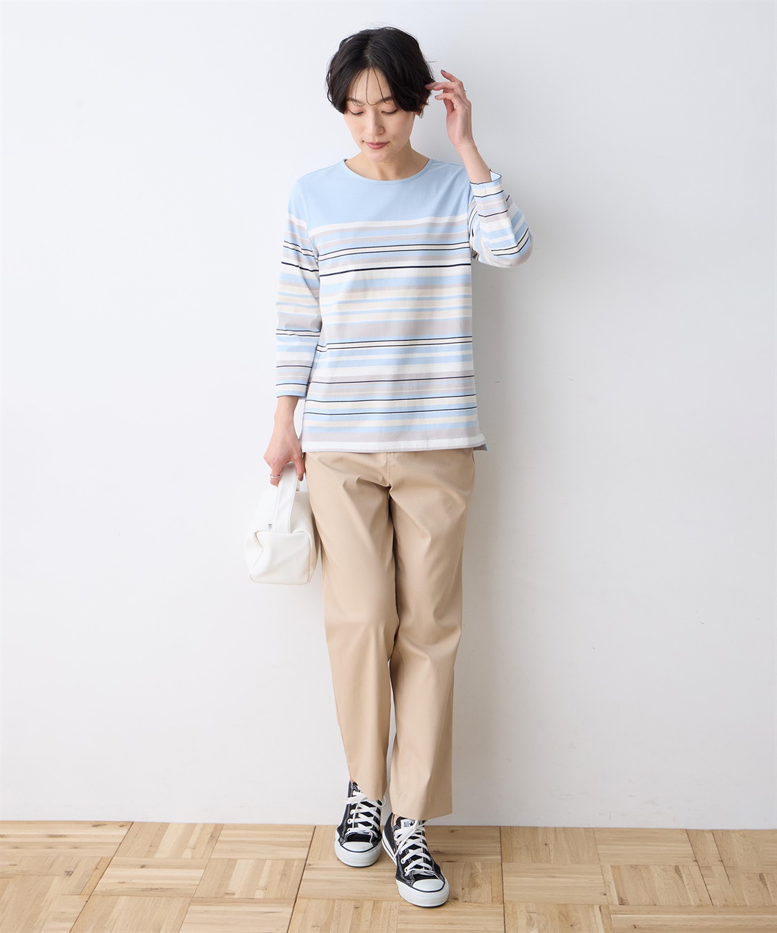 DECOY パネルボーダーＴシャツ【オーガニックコットンブレンド】_sub_9