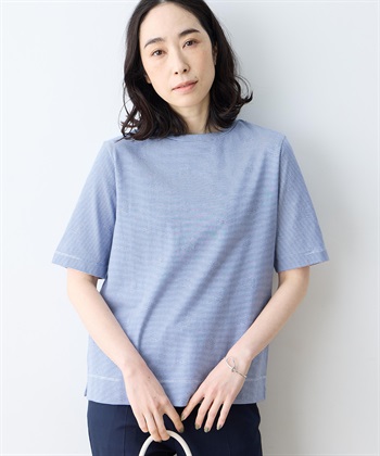 DECOY ミジンボーダー5分袖Tシャツ【オーガニックコットンブレンド】_subthumb_4
