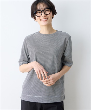 DECOY ミジンボーダー5分袖Tシャツ【オーガニックコットンブレンド】_subthumb_5