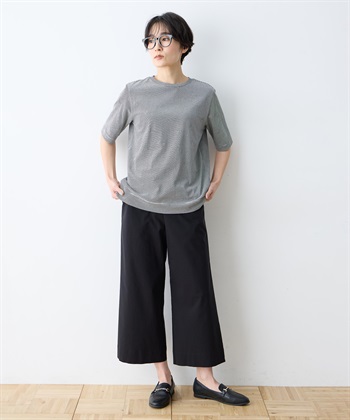 DECOY ミジンボーダー5分袖Tシャツ【オーガニックコットンブレンド】_subthumb_6