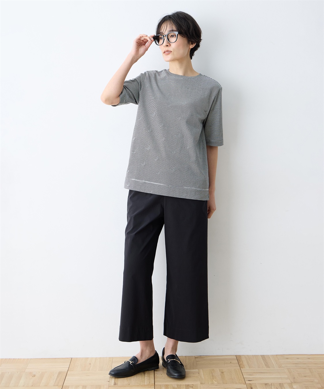 DECOY ミジンボーダー5分袖Tシャツ【オーガニックコットンブレンド】_sub_7
