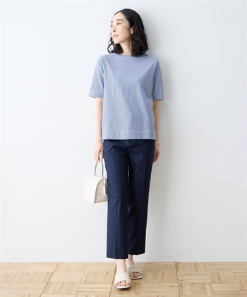 DECOY ミジンボーダー5分袖Tシャツ【オーガニックコットンブレンド】_subthumb_8