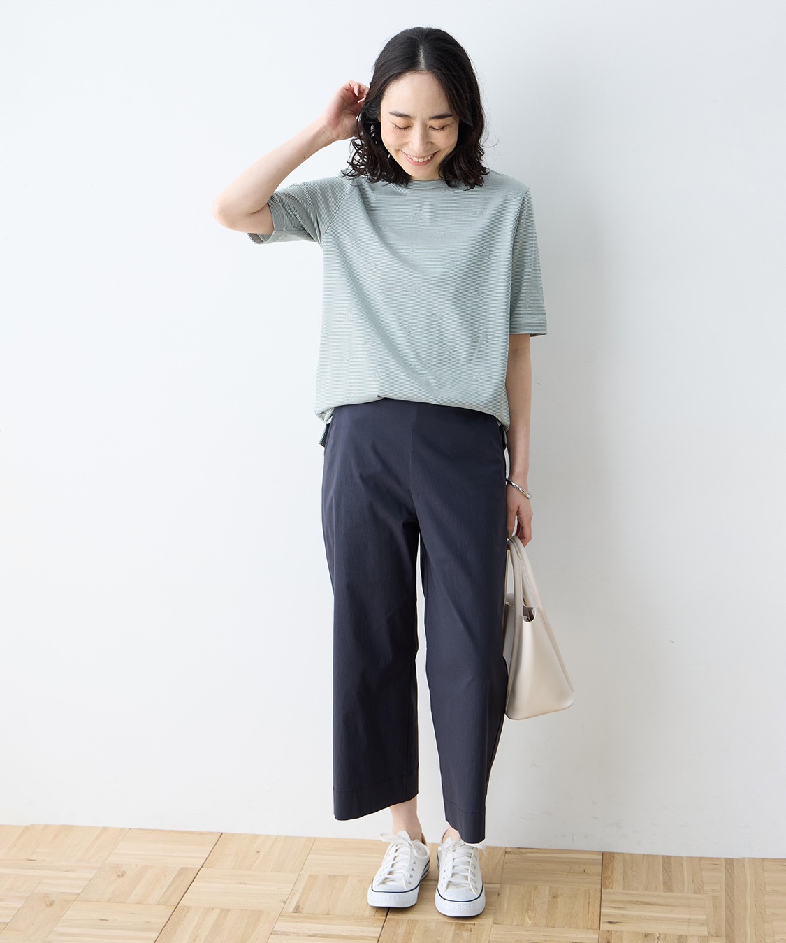 DECOY ミジンボーダー5分袖Tシャツ【オーガニックコットンブレンド】_sub_10