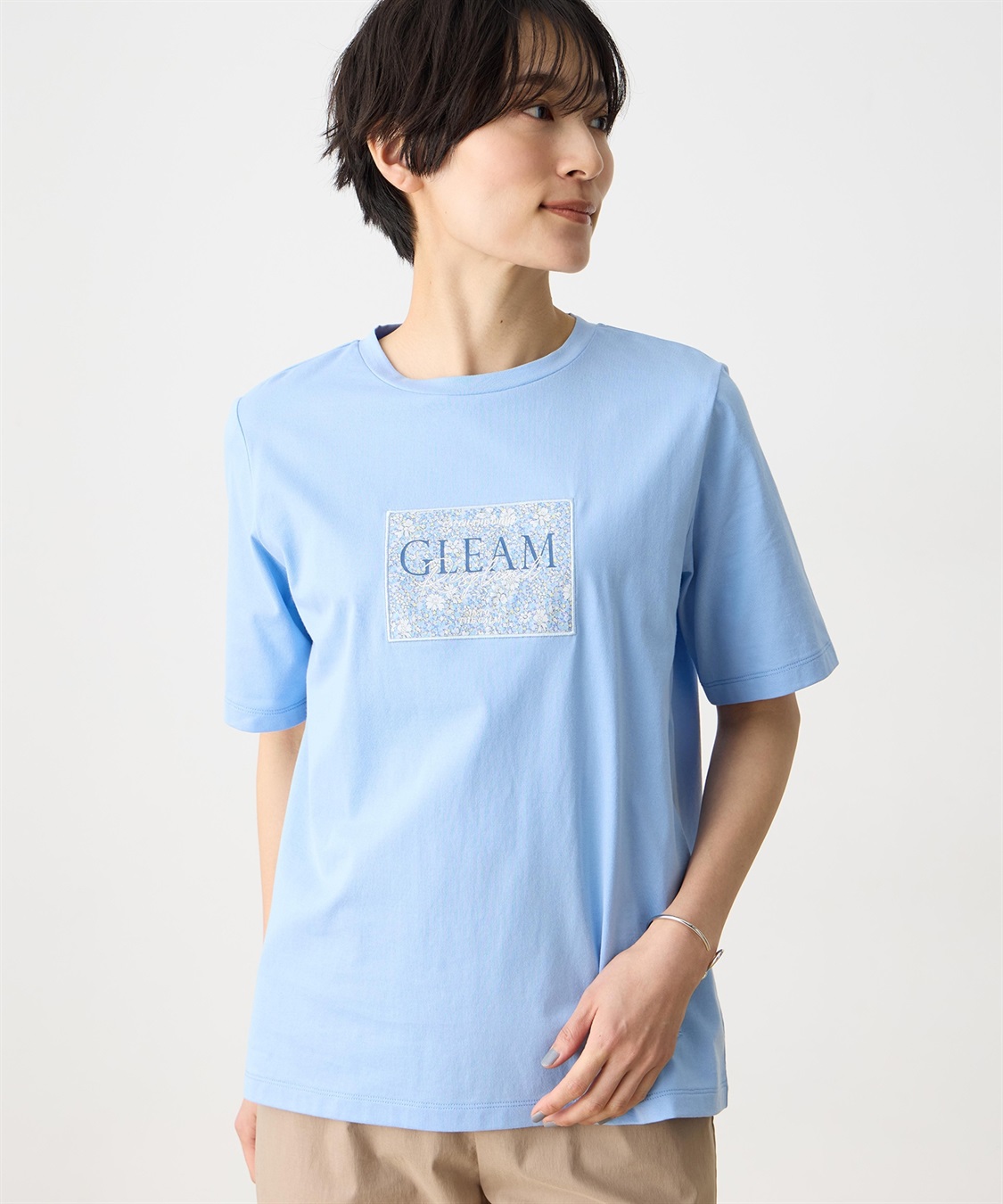 DECOY 【Liberty】リバティプリント半袖Tシャツ【UVカット・接触冷感・オーガニックコットンブレンド】_sub_3