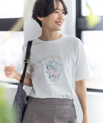 DECOY 【ひやさらコットン】フラワープリントTシャツ【綿100％・接触冷感・UVカット】_subthumb_2