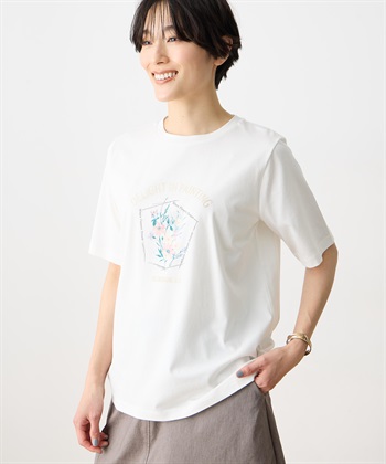 DECOY 【ひやさらコットン】フラワープリントTシャツ【綿100％・接触冷感・UVカット】_subthumb_3