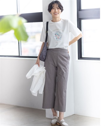 DECOY 【ひやさらコットン】フラワープリントTシャツ【綿100％・接触冷感・UVカット】_subthumb_9