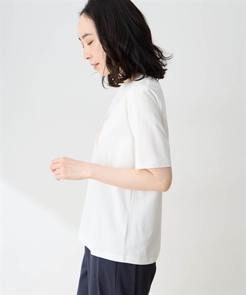 DECOY 【ひやさらコットン】フラワープリントTシャツ【綿100％・接触冷感・UVカット】_subthumb_2