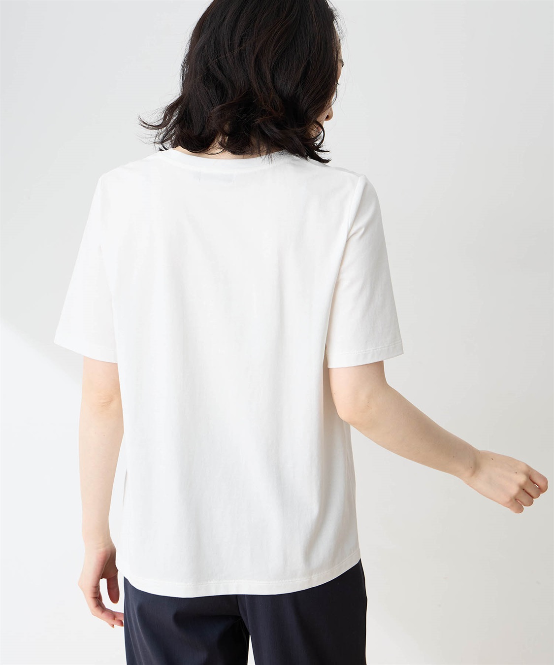 DECOY 【ひやさらコットン】フラワープリントTシャツ【綿100％・接触冷感・UVカット】_sub_3