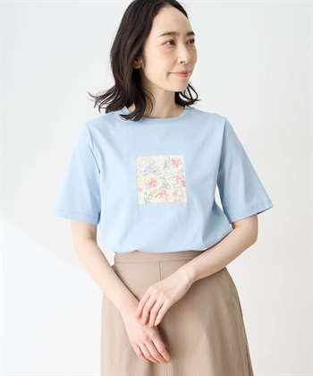 DECOY 【ひやさらコットン】フラワープリントTシャツ【綿100％・接触冷感・UVカット】_subthumb_4