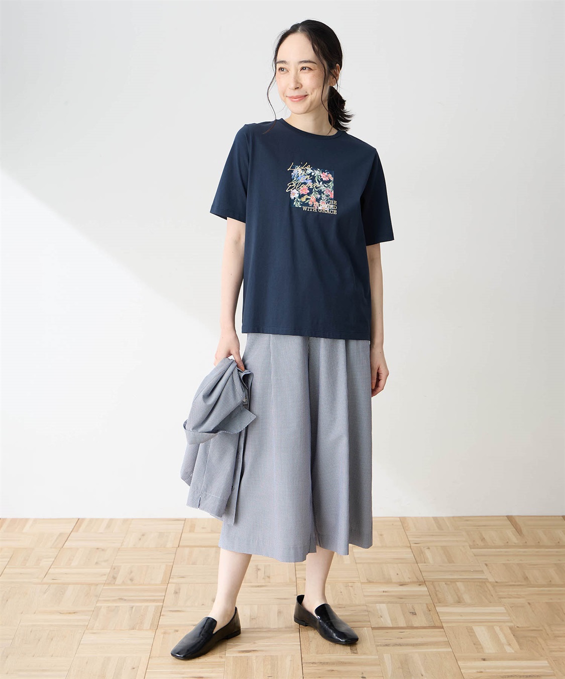 DECOY 【ひやさらコットン】フラワープリントTシャツ【綿100％・接触冷感・UVカット】_sub_6