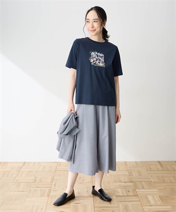 DECOY 【ひやさらコットン】フラワープリントTシャツ【綿100％・接触冷感・UVカット】_subthumb_6