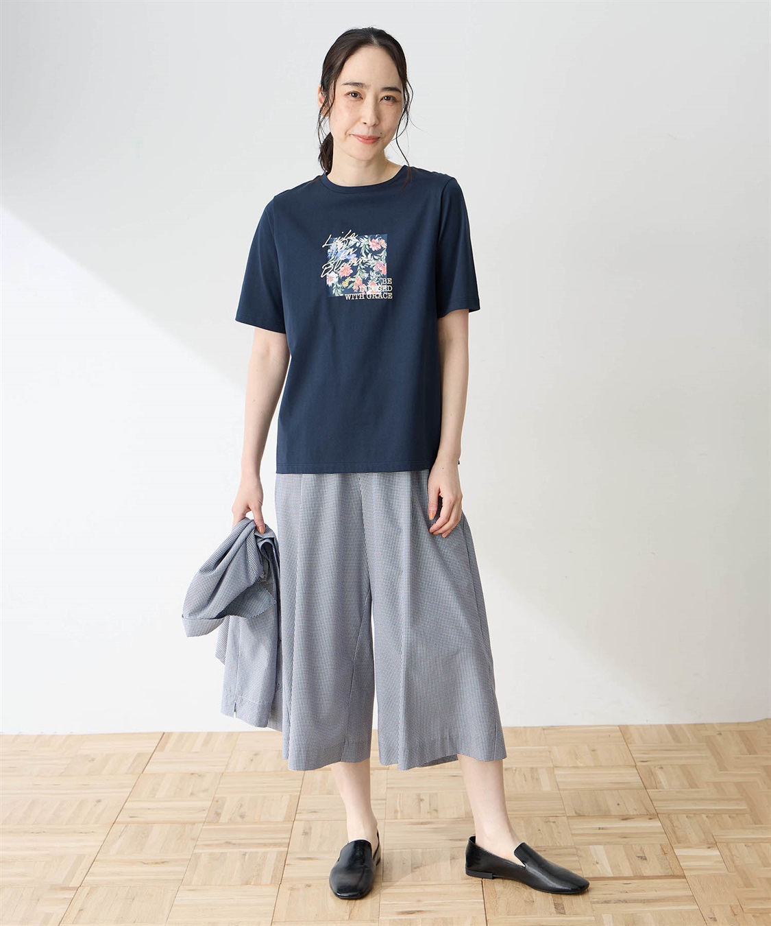 DECOY 【ひやさらコットン】フラワープリントTシャツ【綿100％・接触冷感・UVカット】_sub_7