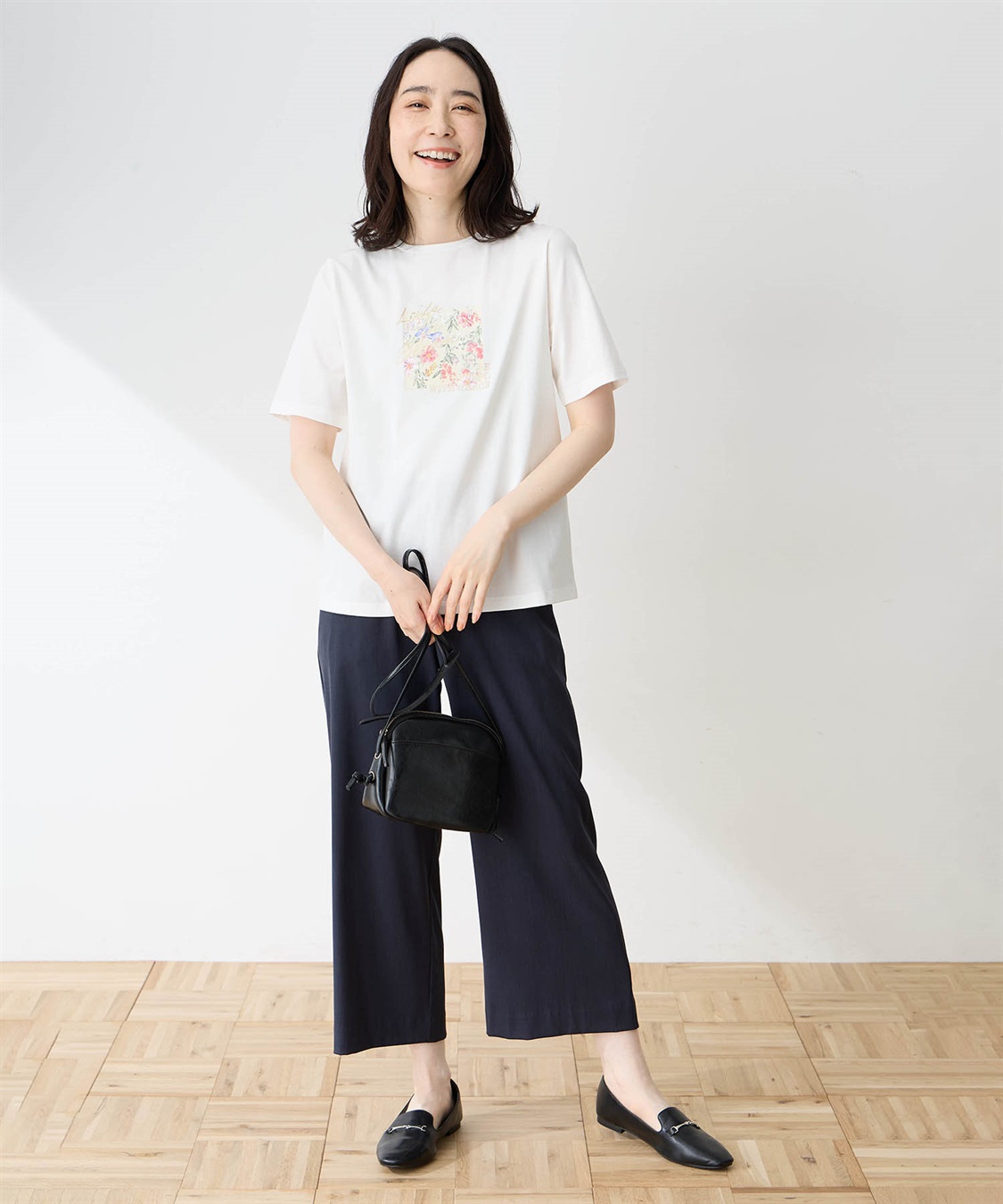 DECOY 【ひやさらコットン】フラワープリントTシャツ【綿100％・接触冷感・UVカット】_sub_10
